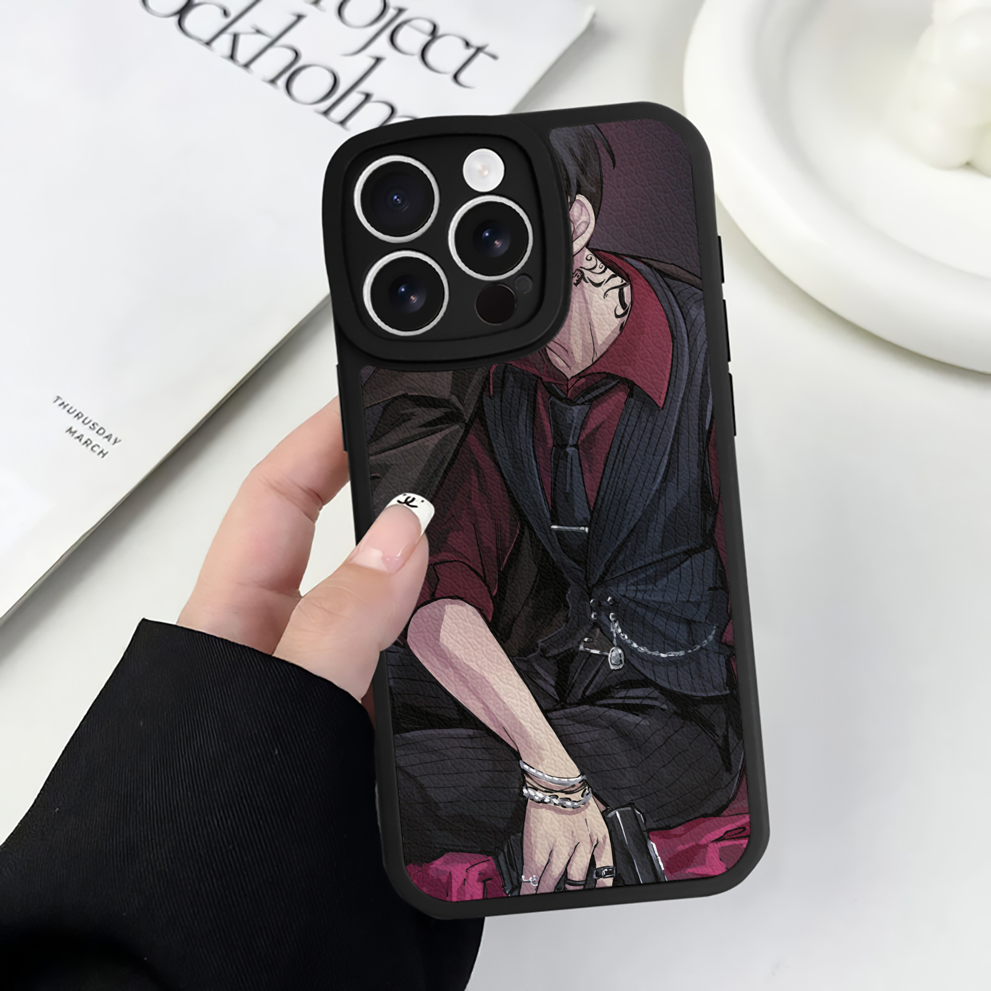 （画像用） 東京リベンジャーズ Tokyo Revengers 【iPhone 16シリーズ対応】シリコンスマホケース（レザー調） 材質：シリコン